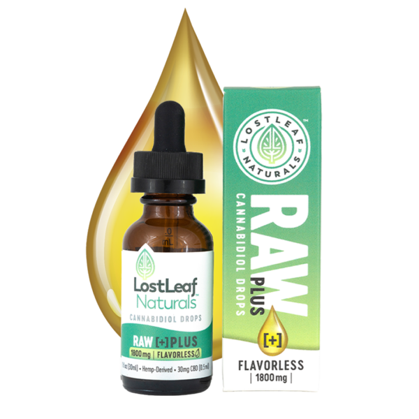 Raw + | 1,800mg CBD Drops (Flavorless)